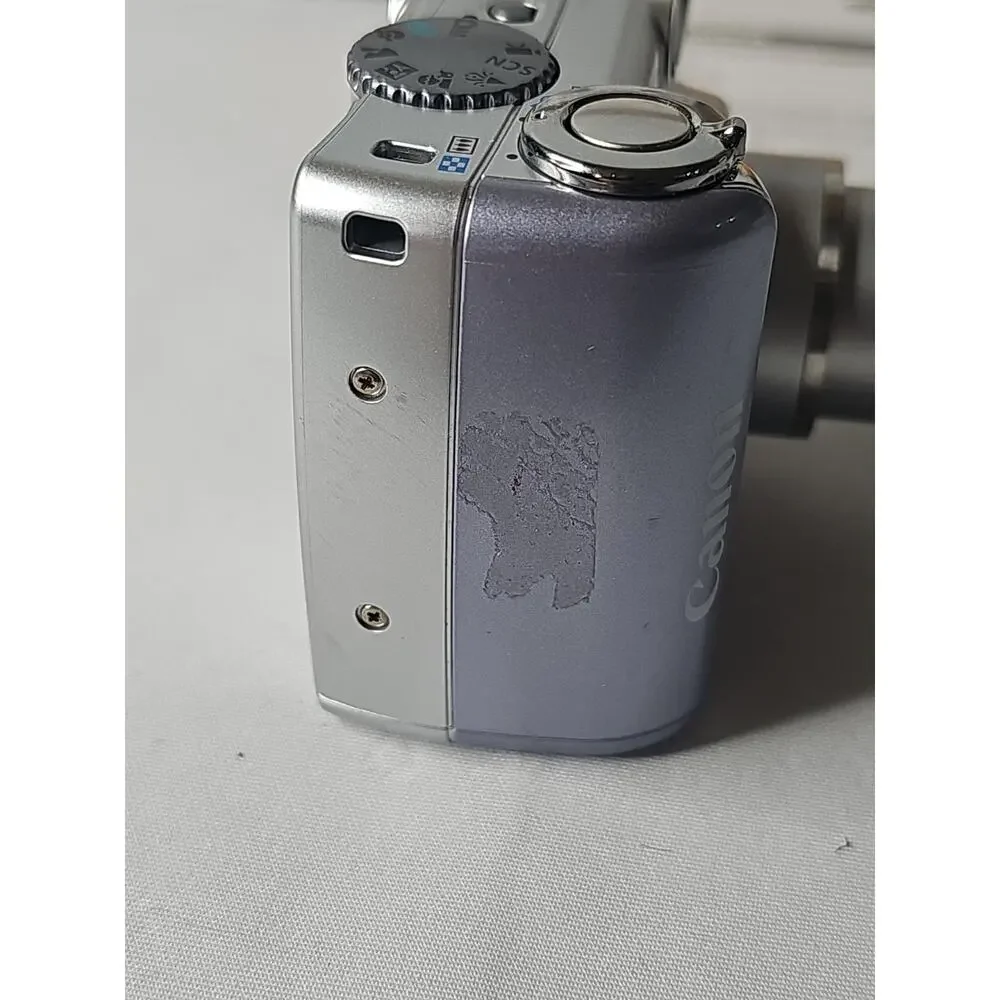 Canon PowerShot A550 7.1MP Digital Camera In Box - Silver TESTED
